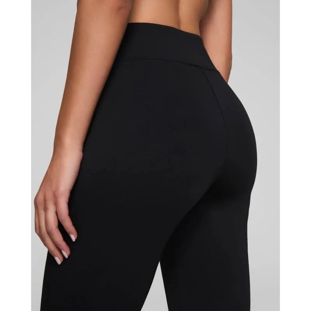 Spanx AirEssentials Flare Pants Very Black Petite XS High Waisted Athleisure